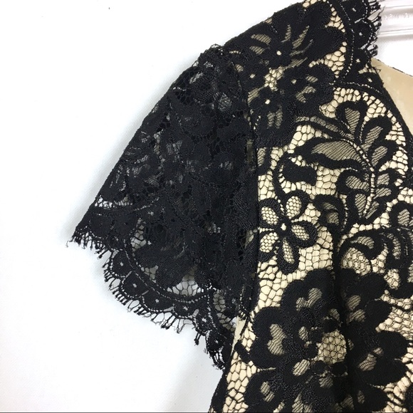 NWT Ann Taylor Black Lace Dress Short Sleeve - Picture 3 of 7